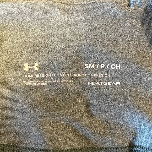 Under Armour Compression Heat Gear Leggings - Heathered Green - Size Small - Picture 5 of 6